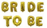 Balloons4party Set baloane folie Bride to be nunta auriu 40cm
