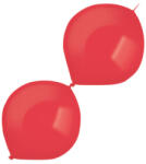 Balloons4party Set 10 baloane latex doua capete link o loon rosu mar 15 cm