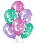 Balloons4party Set 6 baloane latex Sirena Happy Birthday 30 cm