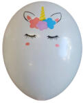 Balloons4party Set 20 baloane albe imprimate unicorn 30 cm