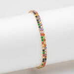 ElectraStore Bratara Tennis Stralucitoare Dubla Cu Cristale Multicolore (C4186)