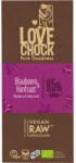 Lovechock Ciocolata raw vegana cu afine si seminte de canepa, 70 g