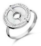  Victoria Ezüst színű mintás, köves gyűrű (VBNRZ12654) - sandori