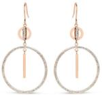  Victoria Rose gold színű fehér köves karika fülbevaló (VBKAB66500) - sandori