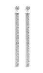  Victoria Ezüst színű fehér köves hosszú fülbevaló (VBNAB80900) - sandori