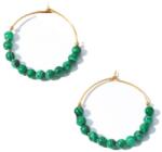  Victoria Arany színű zöld gyöngyös fülbevaló (VBNAB79300) - sandori