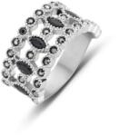  Victoria Ezüst színű fekete köves gyűrű (VBKRZ12858) - sandori