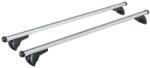 Nordrive Helio In-Rail L 127 cm-es ezüst alumínium integrált tetőkorlátra szerelhető tetőcsomagtartó készlet N15066 (15968)