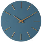 Bizzotto Ceas perete albastru auriu Timeline Ø40x5h (0182446)
