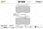 VALEO set placute frana, frana disc VALEO ESSENTIAL 301466 (301466)
