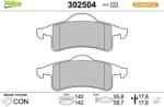 VALEO set placute frana, frana disc VALEO ESSENTIAL 302504 (302504)