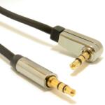 Gembird JACK audio kábel 1m - Fekete (3.5mm jack apa - 3.5mm jack apa derékszögű) (CCAPB-444L-1M) (CCAPB-444L-1M)
