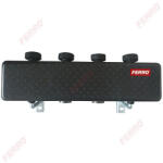 FERRO Acél 4 körös osztó-gyűjtő test szigeteléssel, fali rögzítő szettel, felső 6/4, alsó GZ6/4 csatlakozással, RSI04