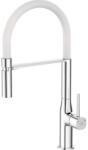 Laveo POLA álló csaptelep rugalmas kiömlővel, króm/fehér