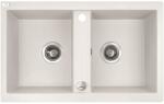 Laveo BARBADOS Gránit Kétmedencés Mosogató fehér