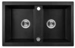 Laveo BARBADOS Gránit Kétmedencés Mosogató szemcsés fekete
