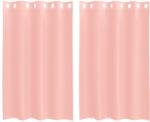 vidaXL 2 db rózsaszín fátyolfüggönyök rojtokkal 140x175 cm 4102096 (4102096)