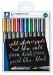 STAEDTLER Dekormarker, 1-6 mm, kúpos, '8321', 10 különböző metál szín (TS8321TB10) (TS8321TB10)