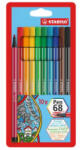 STABILO Rostirón készlet, 1 mm, 'Pen 68', 10 különböző szín (TST6810PL) (TST6810PL)