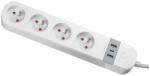 TRACON 4 Plug + 3 USB 1,5 m Switch (HSM4-2A1C-2M-FR)