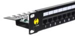 NETRACK patchpanel 19'' 24 ports cat. 6 UTP LSA, with shelf (104-08) - vexio