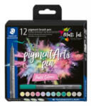 STAEDTLER Ecsetirón készlet, 'Pigment brush 371', 12 különböző pasztell szín (TS371C122) (TS371C122)