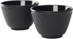 Bredemeijer Jang Teáscsészék öntöttvas 100 ml, 2 darabos készlet, Magasság: 90 mm, Hossz: 220 mm, fekete