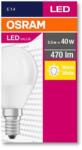 OSRAM LED izzó, E14, kisgömb, P45, 5, 7W, 470lm, 2700K (MF), OSRAM Value (OLEDE1405)