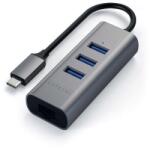 Satechi Aluminium Type-C Hub (3x USB 3.0, Ethernet), szürke (ST-TC2N1USB31AM)