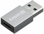 Sandberg Преходник Sandberg 136-46, от USB-A(м) към USB-C(ж), сив (136-46)