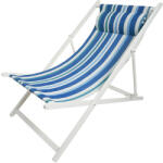  Összecsukható fém napozószék, kék, 61 x 94 x 95 cm (TR093-K)