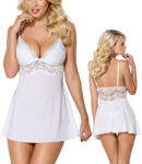 Obsessive Babydoll És Tanga 810-BAB Fehér L/XL (810-BAB-2 koszulka stringi)