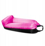 AGA Felfújható ágy Lazy Bag 230x70 cm Fekete/Rózsaszín (DS442-PI)