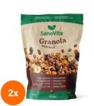 SanoVita Set 2 x Granola Proteica 22.8%, Sanovita Zipper, 350 g