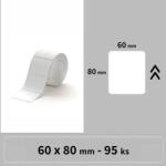 Niimbot 1EA01767702, 60x80mm, 95 бр. , бели самозалепващи етикети (1EA01767702)