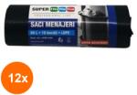 Horeca Set 12 x 10 Saci Menajeri 60 l, LDPE Negru, Horeca (ROC-12xSPDIV000085)