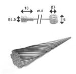 XLC BR-X88 MTB-ROAD rozsdamentes fékbowden-szál, duplán sodort, 2250 x 1, 5 mm, két véggel