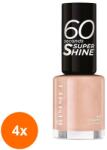 Rimmel Set 4 x Lac de Unghii Rimmel London 60 Seconds Super Shine, 500, 8 ml (ROC-4xMAG1008819TS)