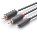 UGREEN Kábel 3.5mm Jack - 2 RCA, M/M/M, 3m, szürke 10590 (10590)