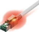 Triton Easylan CS1OWADAD0005 RJ45 Hálózati kábel, patchkábel CAT 6A S/FTP 0.5 m Fehér LED-del 1 db (21.15. 2360) (21.15.2360)
