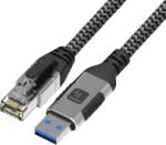 TECHLY ICOC U3A-RJ45-030 hálózati kábel Ezüst, Fekete 3 M Cat6 F/UTP (FTP) (ICOC U3A-RJ45-030) (ICOC U3A-RJ45-030)