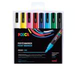 uni Dekormarker 0, 9-1, 3mm, Uni Posca PC-3M 8 db-os készlet (2UPC3M8DB) - tonerpiac