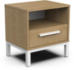  DRAFT éjjeliszekrény - tölgy/fehér (10000014371)