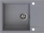 SINK Quality Quality Sink55 mosogató, gránit konyhai mosogató 620x460x215 mm + grafit szifon, szürke, SKQ-SINK. D. 1KKO. XB (SKQ-SINK.D.1KKO.XB)