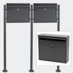 XPOtool V13 postaláda és állvány szett 36x10, 5x31, 5 cm, falra szerelhető, zárral, porszórt acélból 60487