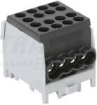 TRACON FLECU-25-16-4F Főáramköri leágazó kapocs, sínre szerelhető, fekete (FLECU-25-16-4F)