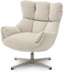 VOX bútor ALDORA fotel, krémszínű velúr-fekete