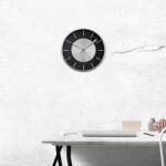 PRIM Lange 30cm műanyag falióra, gravírozható alumínium felülettel (E01.3457)