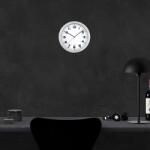 PRIM Melange 29, 5cm fém-üveg falióra, fehér számlappal, gravírozható (E01.2482. 7000)