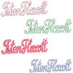  Fa "Isten Hozott" felirat vegyes szín 15cm 4db/csomag (200/#) - koszorúhoz és asztaldíszhez